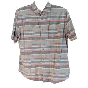 Carbon2Cobalt Men’s Short Sleeve Shirt – Large – Lined Heavyweight Cotton